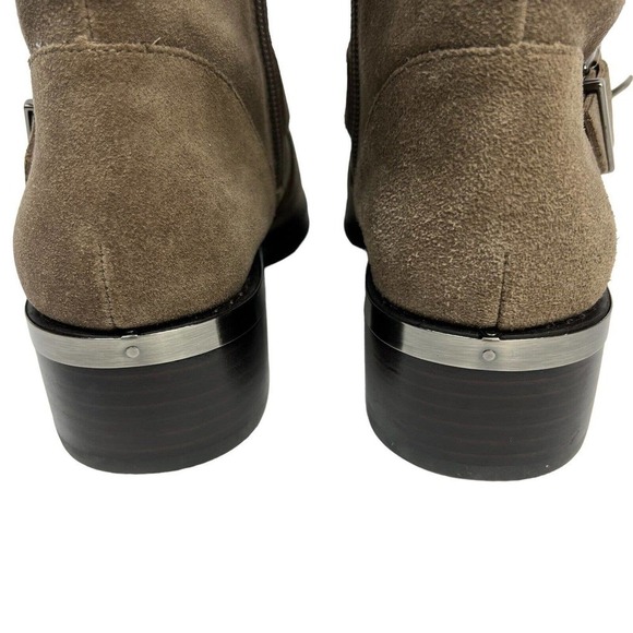 Vince Camuto Walleya Motorcycle Suede Boots Size 7M Taupe NWOT - Picture 4 of 11